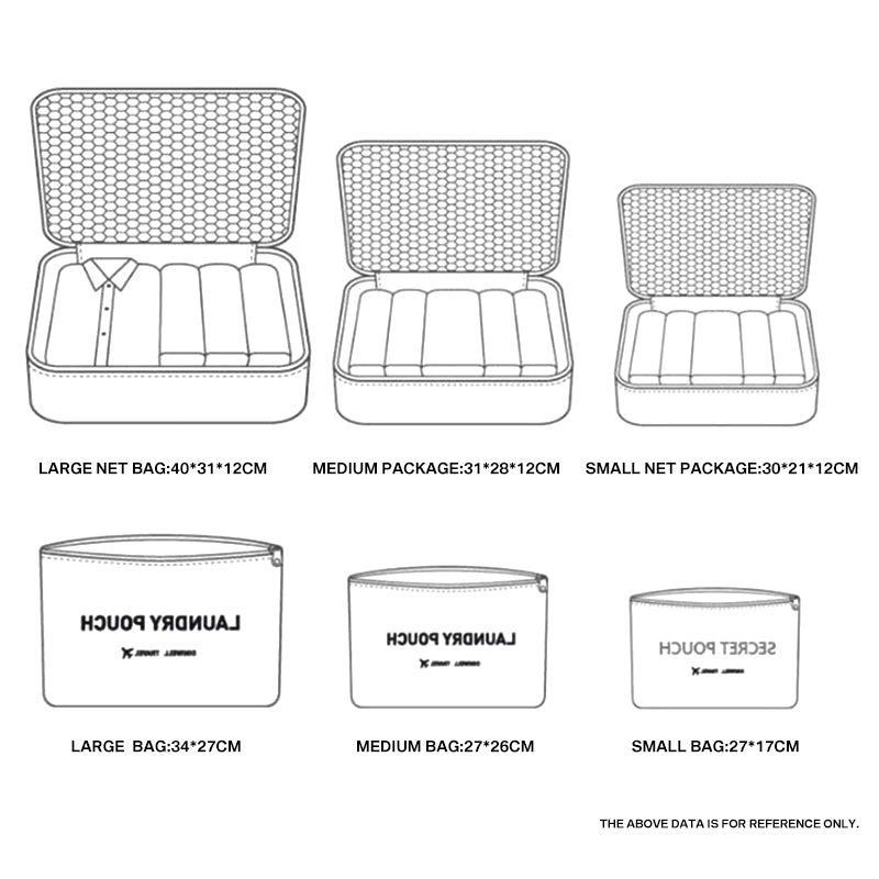 Packing Cubes Luggage Storage Organizer 6Pcs