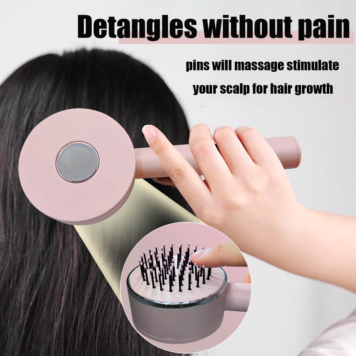 One-key Self-cleaning Hair Brush Curly Hair