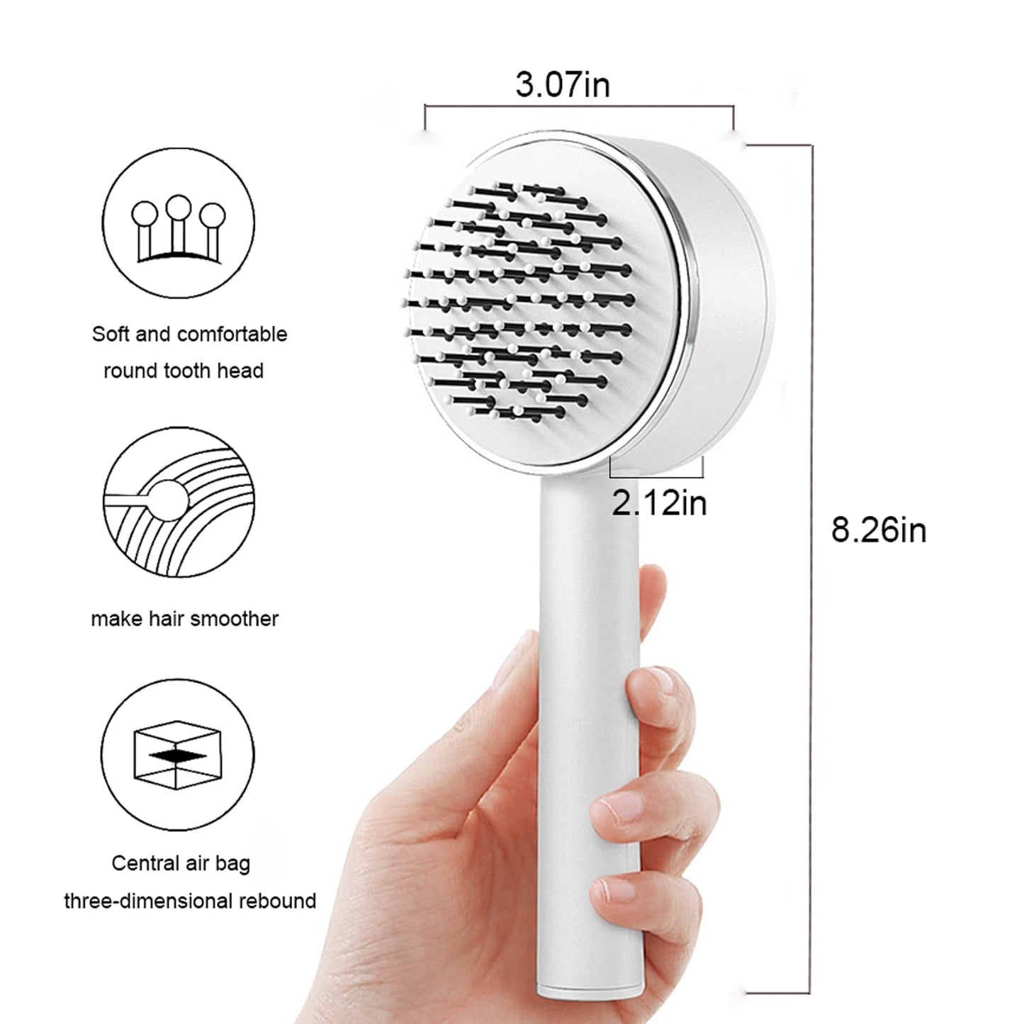 One-key Self-cleaning Hair Brush Curly Hair