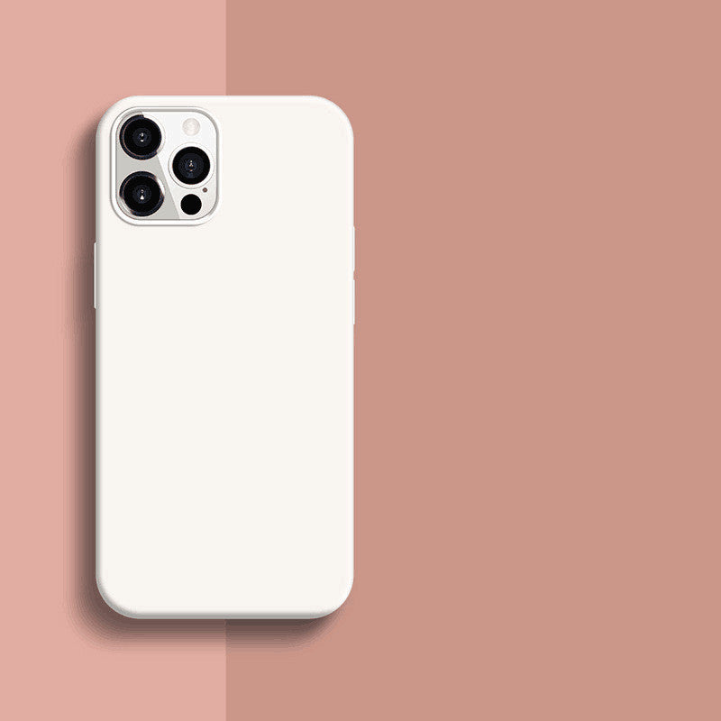 Solid Color Simple Liquid Silicone Phone Case