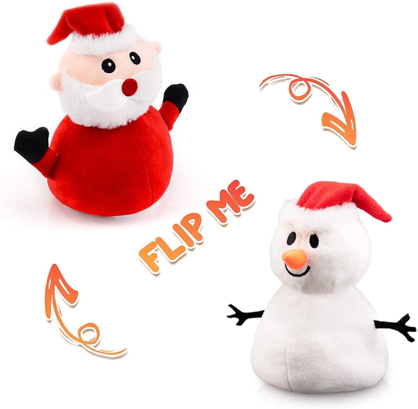 Santa Plush Snowman Plush Toy Reversible