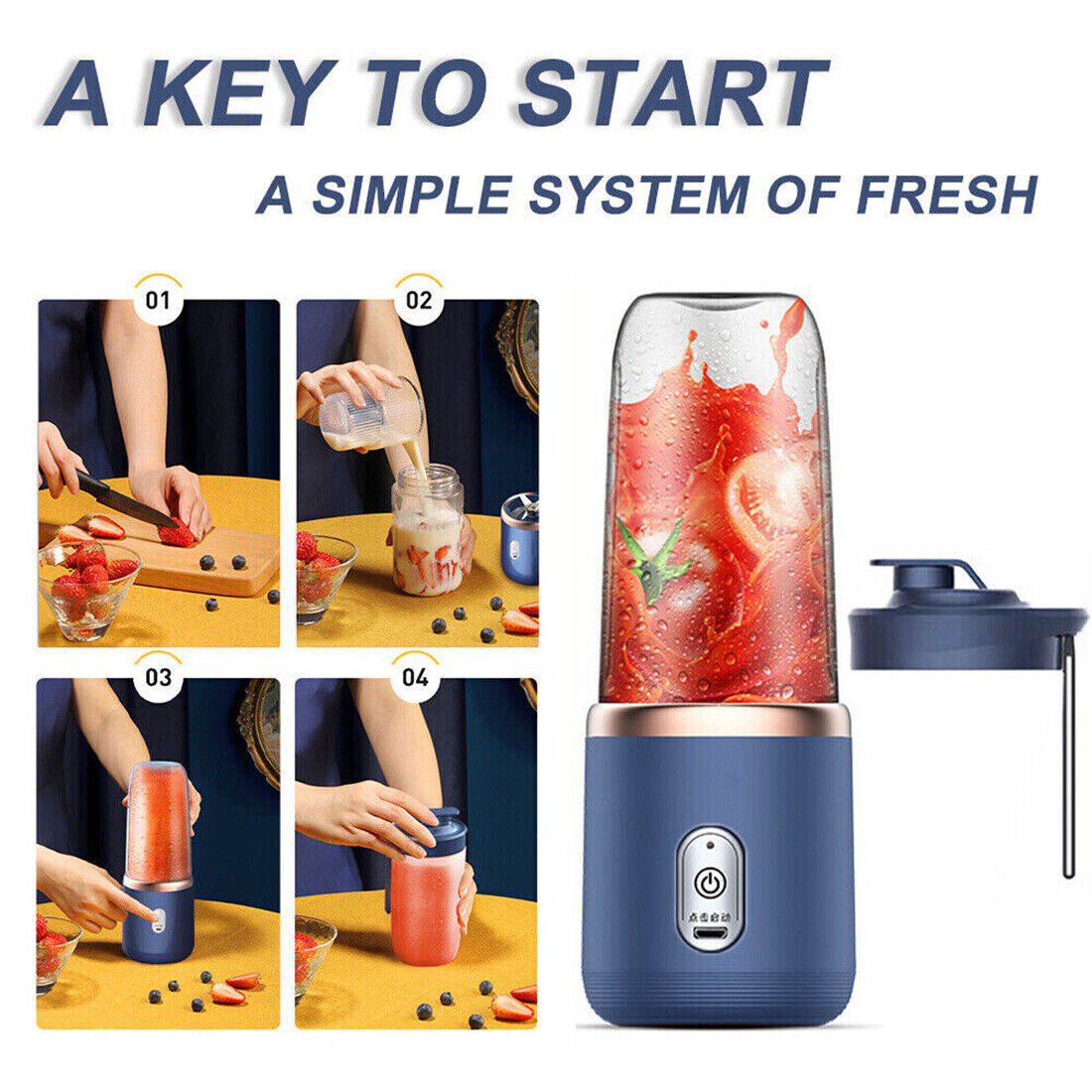 Electric Juice Maker Portable Blender 400ml