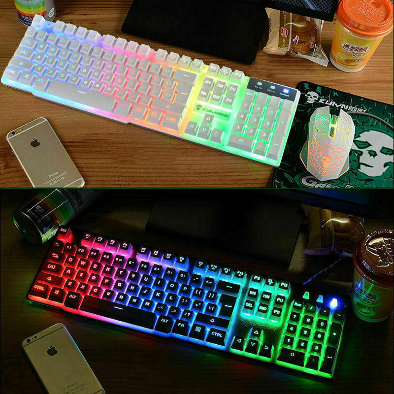 Gaming Mechanical Feeling Keyboard LED Backlit Mouse With Pad