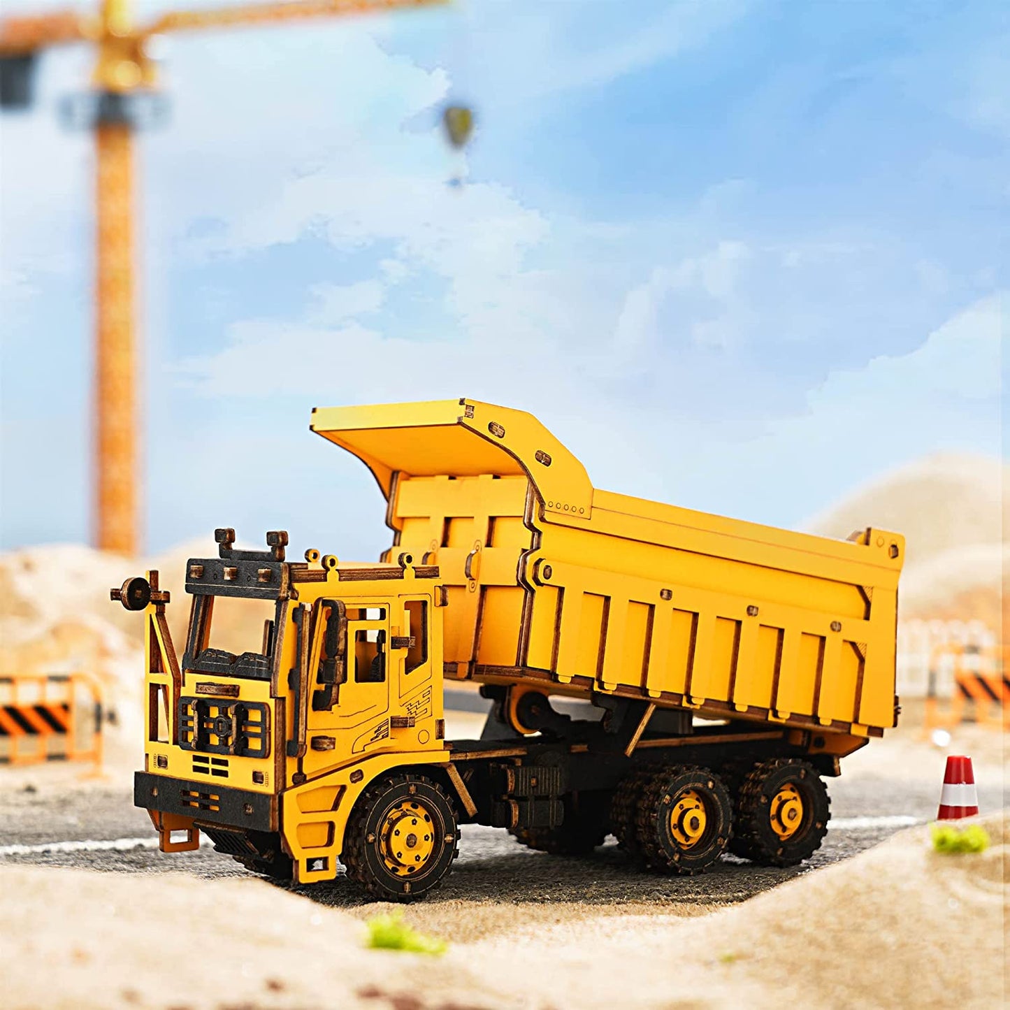 Robotime Rokr Construction Vehicles Truck Toys Set 3D
