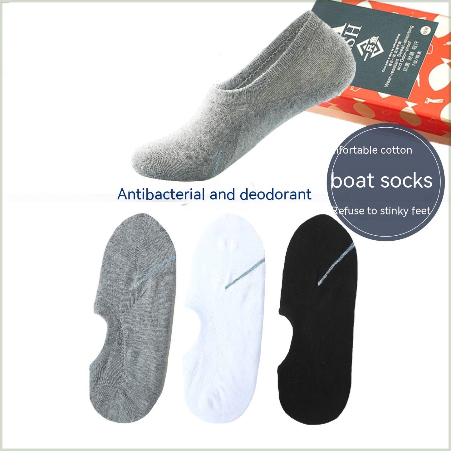 Socks Sweat-absorbent Antibacterial Deodorant Cotton
