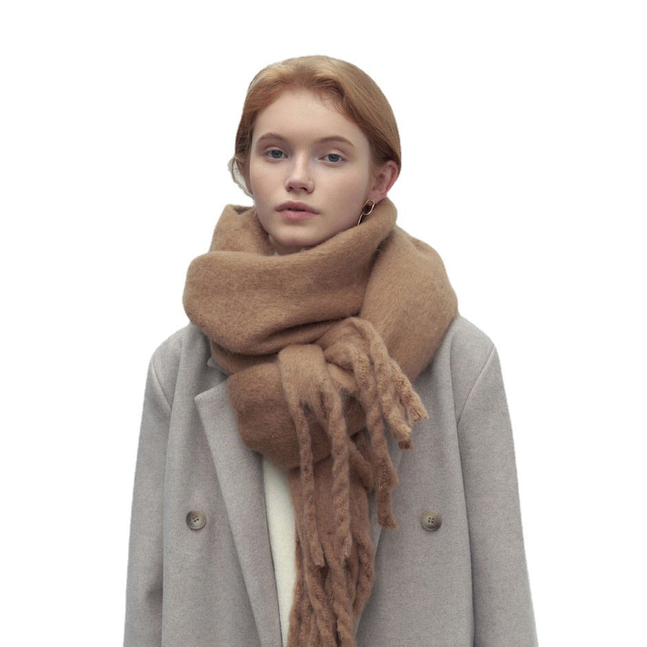Soft Glutinous Idle Style Thermal Long Scarf
