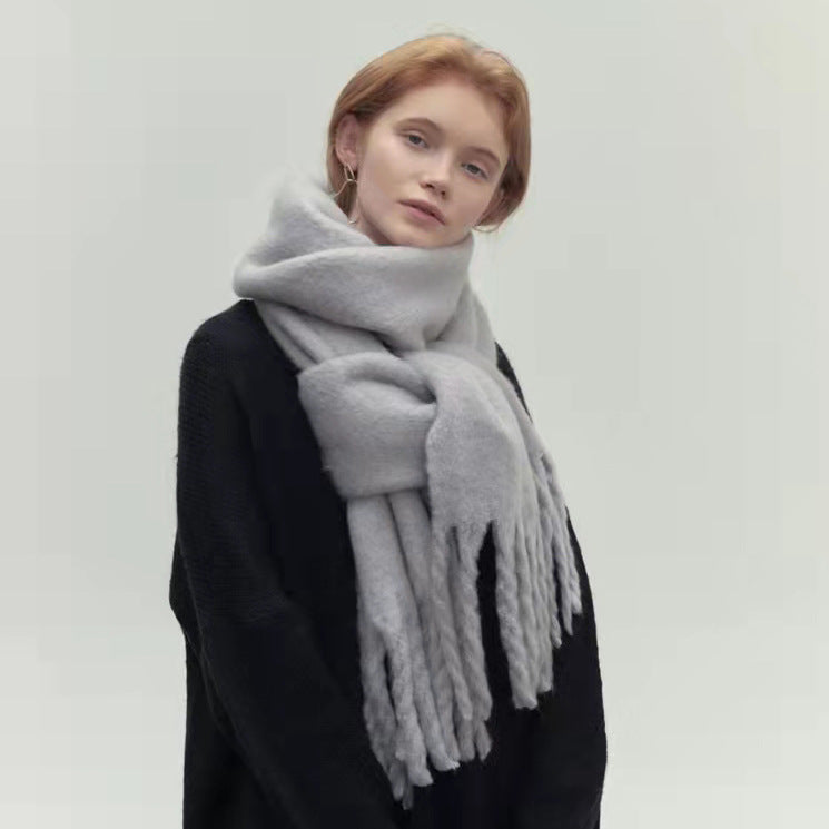 Soft Glutinous Idle Style Thermal Long Scarf