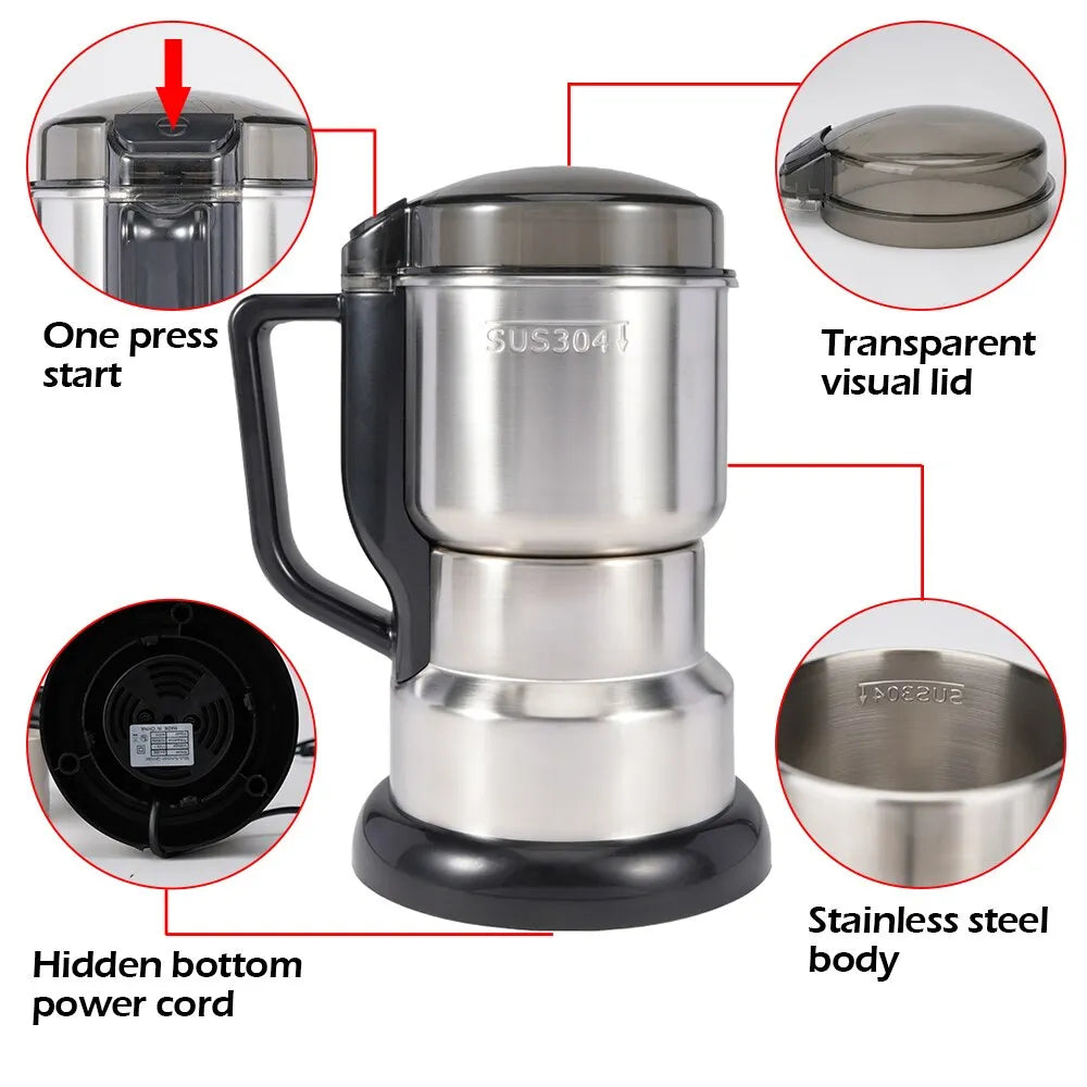 Grinder Machine Coffee Cereal Nuts Beans Spices Grains