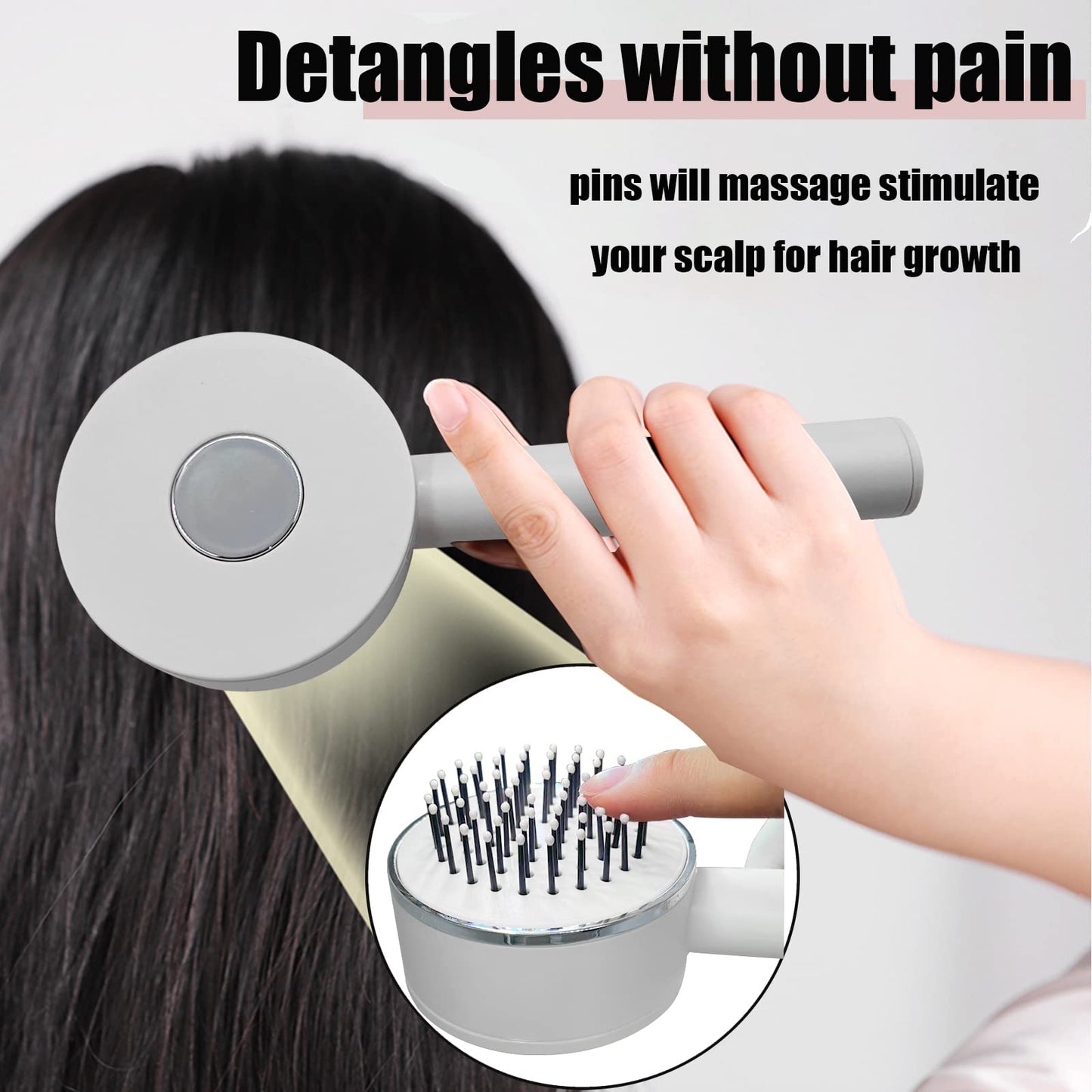 One-key Self-cleaning Hair Brush Curly Hair