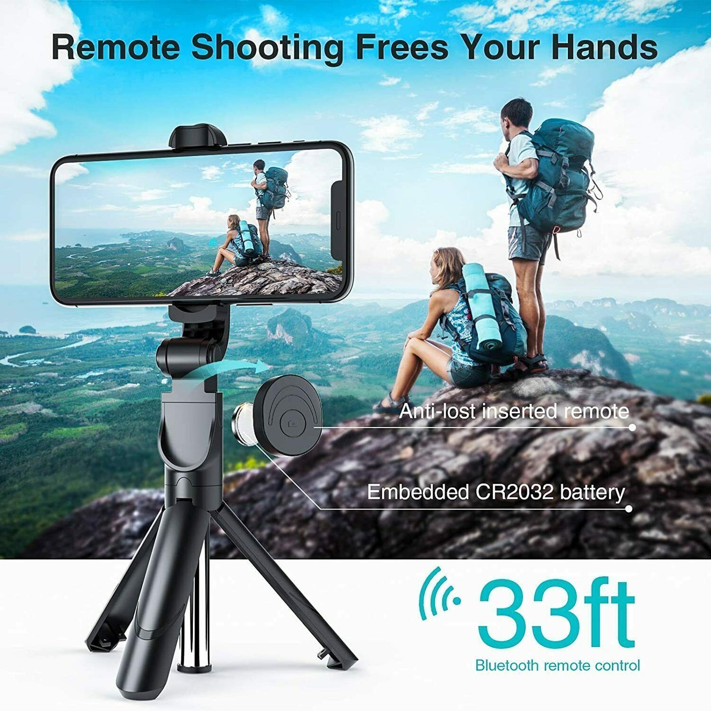 Telescopic Selfie Stick Bluetooth Tripod Monopod Phone Holder
