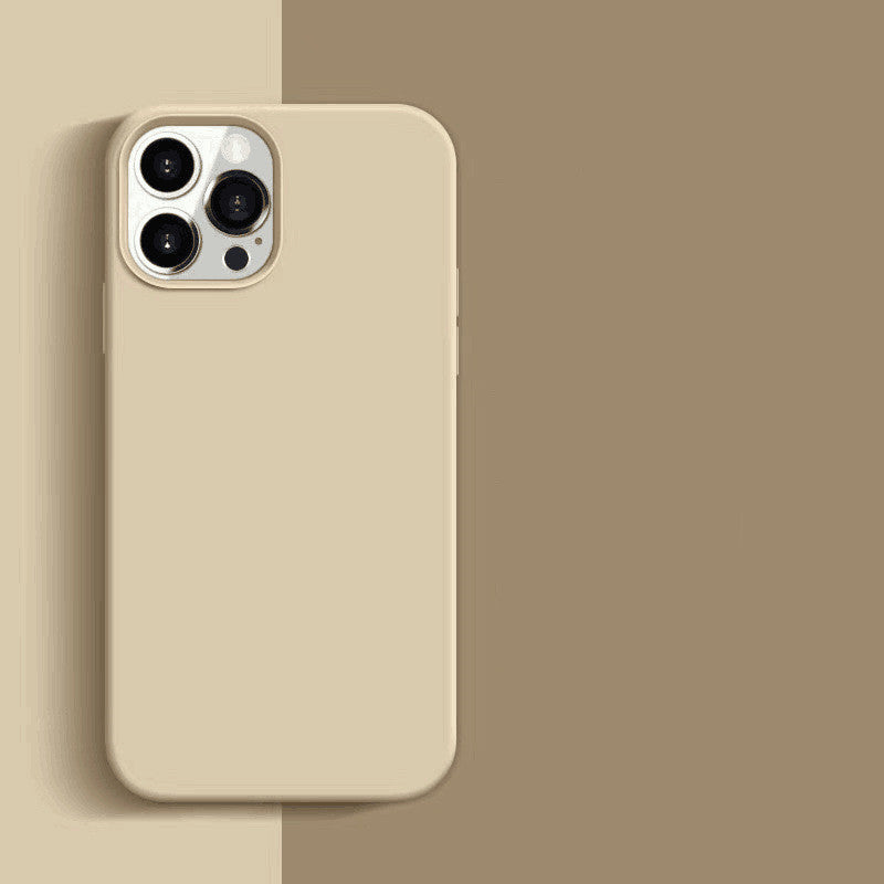 Solid Color Simple Liquid Silicone Phone Case