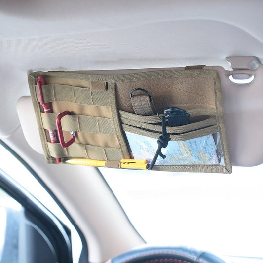 Car Sunshade Tactical Storage Bag Visor Panel Holder Car Auto Accessories