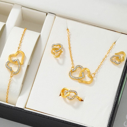 Heart Shaped Jewelry Sets 5Pcs