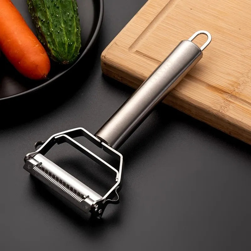 Peeler Slicer Vegetable Fruit Shaver Cutter Double Slice Stainlesss Steel  Dual Ultra Sharp Cooking Easy Quick Multifunction Tool Potato Cucumber