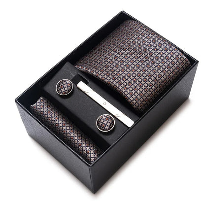 Van Gise™ Gift Tie Pocket Squares Cufflink Set Necktie