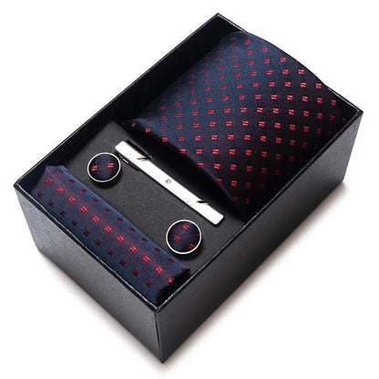 Van Gise™ Gift Tie Pocket Squares Cufflink Set Necktie