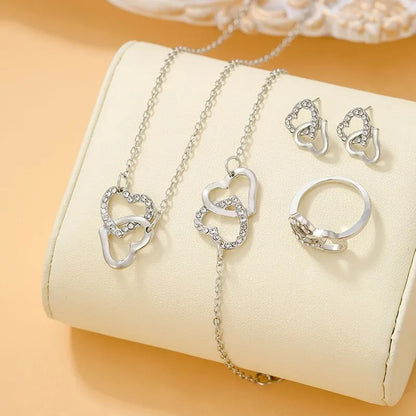 Heart Shaped Jewelry Sets 5Pcs