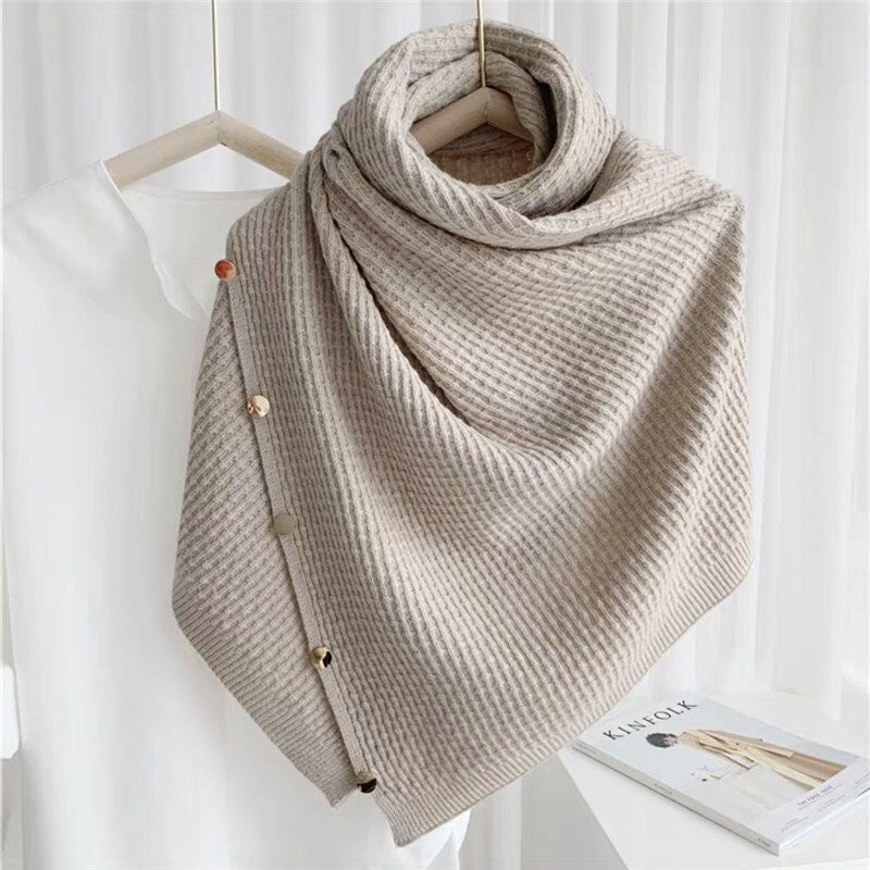 Warm Versatile Knitted Scarf Shawl